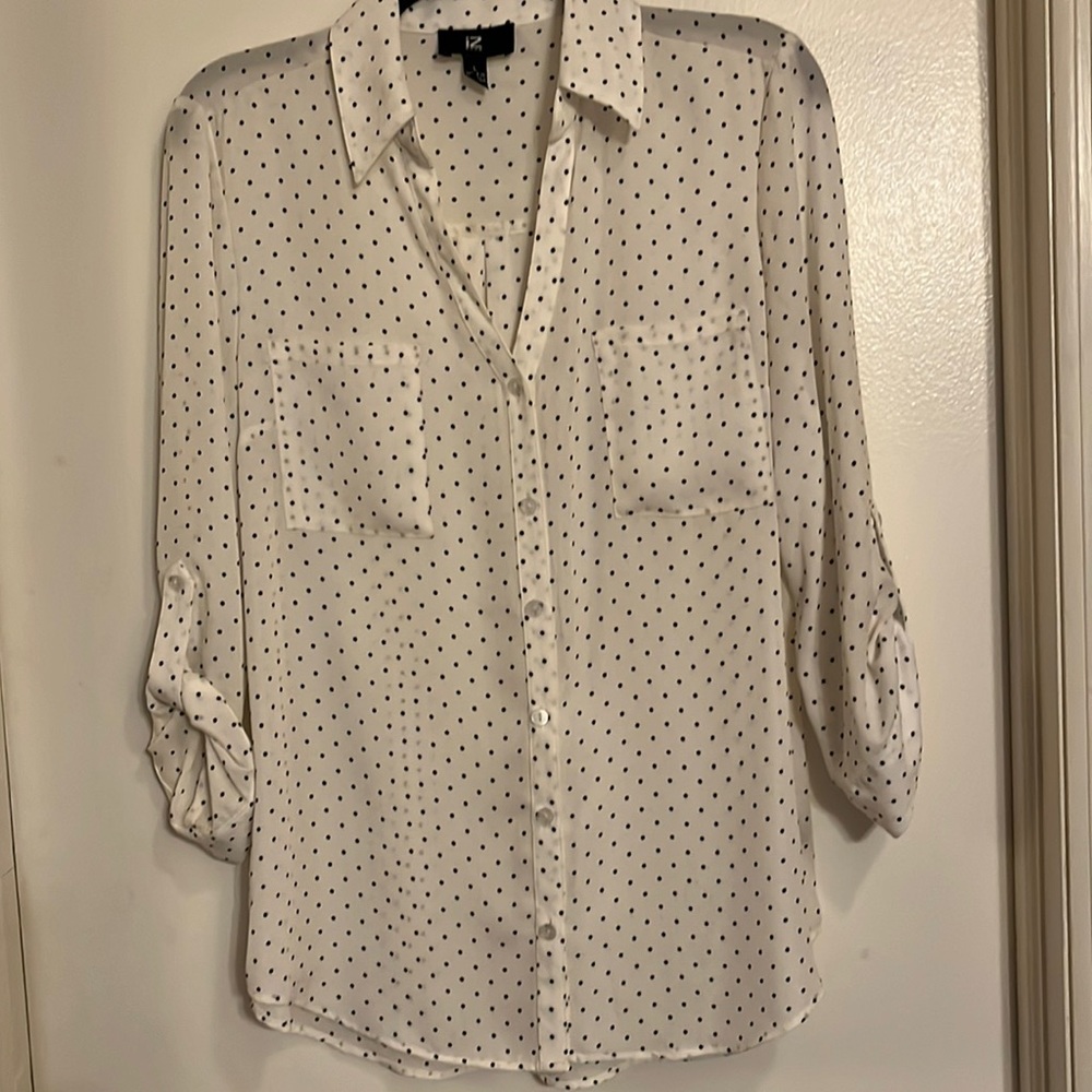Polka dot tunic top